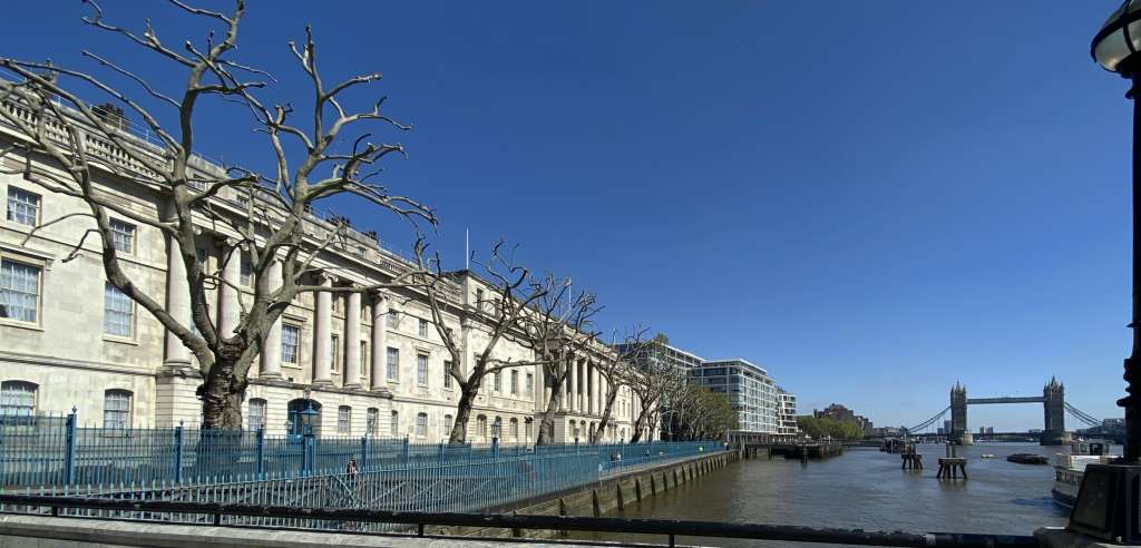 View of the Custom House showing its proximity to Tower Bridge and the Tower of London (credit: John