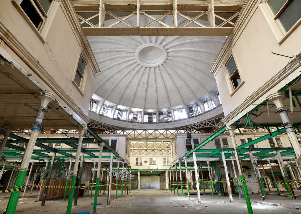 The grand central dome at the heart of Smithfield's General Market (MoL)