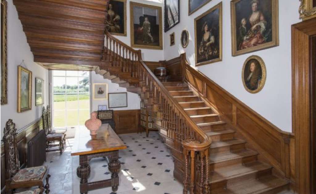 Staircase at Ombersley Court (Credit: Savills)